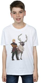 Disney Jongens Frozen 2 Sven en Kristoff T-Shirt (Wit) - maat 12-13J / 152-158cm
