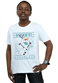 Disney Jongens Frozen Olaf Sweet Kerstmis T-Shirt (Wit) - maat 3-4J / 98-104cm
