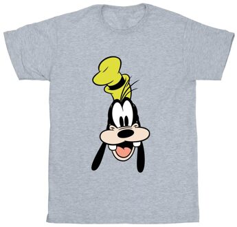 Disney Jongens Goofy Gezicht T-shirt (Sportgrijs) Lichtgrijs - 7-8J / 122-128cm