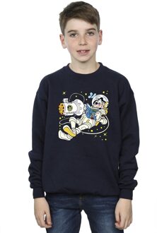 Disney Jongens Goofy Lezen in de Ruimte Sweatshirt (Marineblauw) Navy - 3-4J / 98-104cm