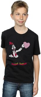 Disney Jongens Goofy Liefdeshart T-shirt (Zwart) - maat 9-11J / 128cm-146cm