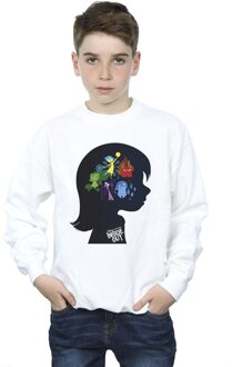 Disney Jongens Inside Out Hoofd Silhouet Sweatshirt (Wit)