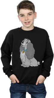 Disney Jongens Lady And The Tramp Klassiek Dames Sweatshirt (Zwart) - 5-6J / 110-116cm