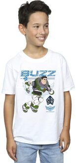 Disney Jongens Lightyear Buzz Run To Action T-Shirt (Wit) - maat 3-4J / 98-104cm