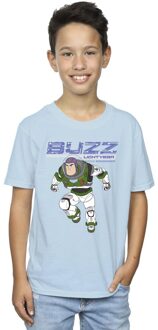 Disney Jongens Lightyear Buzz Sprong naar Actie T-Shirt (Babyblauw) Lichtblauw - 3-4J / 98-104cm