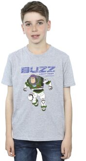 Disney Jongens Lightyear Buzz Sprong naar Actie T-Shirt (Sportgrijs) - maat 12-13J / 152-158cm Lichtgrijs