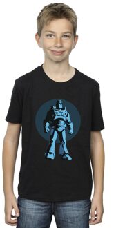 Disney Jongens Lightyear Buzz staand cirkel T-shirt (Zwart) - 7-8J / 122-128cm