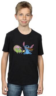 Disney Jongens Lilo en Stitch Paaseieren T-shirt (Zwart) - maat 5-6J / 110-116cm
