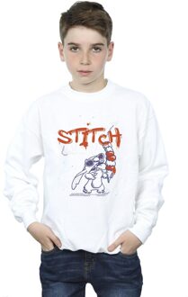 Disney Jongens Lilo & Stitch Ice Creams Sweatshirt (Wit) - maat 3-4J / 98-104cm