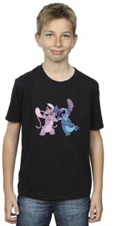 Disney Jongens Lilo & Stitch Kusjes T-shirt (Zwart) - 7-8J / 122-128cm