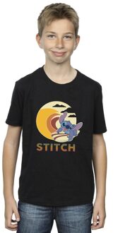 Disney Jongens Lilo & Stitch Summer Waves T-shirt (Zwart) - 9-11J / 128cm-146cm