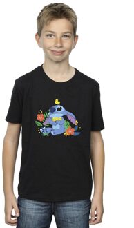 Disney Jongens Lilo & Stitch Vogels T-shirt (Zwart) - maat 12-13J / 152-158cm