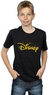 Disney Jongens Logo Sterren T-Shirt (Zwart) - 7-8J / 122-128cm