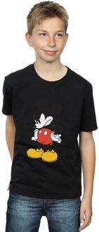 Disney Jongens Mickey Mouse Boos Neerkijkend T-shirt (Zwart) - 9-11J / 128cm-146cm