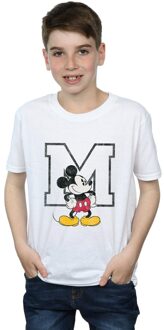 Disney Jongens Mickey Mouse Classic M T-Shirt (Wit) - 5-6J / 110-116cm