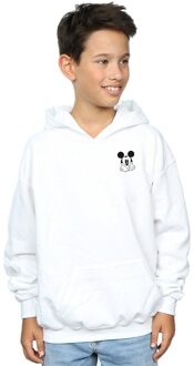 Disney Jongens Mickey Mouse Dont Speak Breast Print Hoodie (Wit)