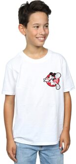 Disney Jongens Mickey Mouse Dunking T-Shirt (Wit) - maat