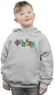 Disney jongens mickey mouse fruit blocks hoodie Grijs - 152/158