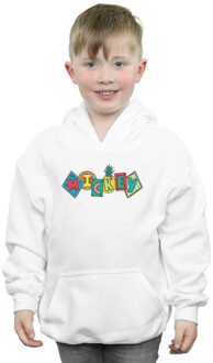Disney jongens mickey mouse fruit blocks hoodie Wit - 128