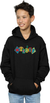 Disney jongens mickey mouse fruit blocks hoodie Zwart - 140/146