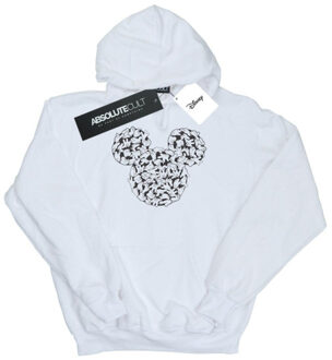 Disney jongens mickey mouse hoofd van handen hoodie Wit - 116