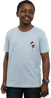 Disney Jongens Mickey Mouse Kickin Retro Borst T-shirt (Sportgrijs) Lichtgrijs - 9-11J / 128cm-146cm