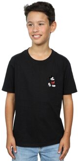 Disney Jongens Mickey Mouse Kickin Retro Borst T-shirt (Zwart)