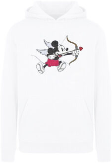 Disney jongens mickey mouse love cherub hoodie Wit - 128