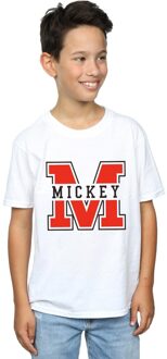 Disney Jongens Mickey Mouse M T-Shirt (Wit) - maat