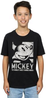 Disney Jongens Mickey Mouse Meest Beroemde T-shirt (Zwart)