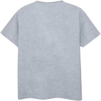 Disney Jongens Mickey Mouse Mickey en Minnie Kiss T-shirt (Sportgrijs) - maat 7-8J / 122-128cm Lichtgrijs