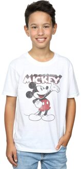 Disney Jongens Mickey Mouse Presents T-shirt (Wit) - maat 7-8J / 122-128cm