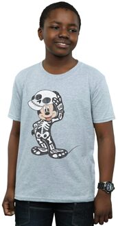 Disney Jongens Mickey Mouse Skeleton T-shirt (Sportgrijs) - maat Lichtgrijs