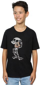 Disney Jongens Mickey Mouse Skeleton T-shirt (Zwart) - maat 9-11J / 128cm-146cm