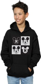 Disney Jongens Mickey Mouse Smiling Squares Hoodie (Zwart)