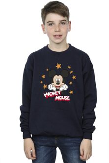 Disney Jongens Mickey Mouse Sterren Sweatshirt (Marineblauw) Navy