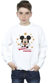 Disney Jongens Mickey Mouse Sterren Sweatshirt (Wit) - maat 3-4J / 98-104cm