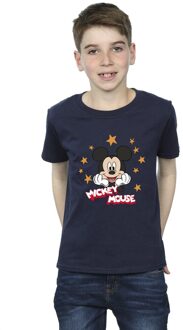Disney Jongens Mickey Mouse Sterren T-Shirt (Marineblauw) Navy