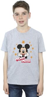 Disney Jongens Mickey Mouse Sterren T-Shirt (Sportgrijs) - maat 5-6J / 110-116cm Lichtgrijs