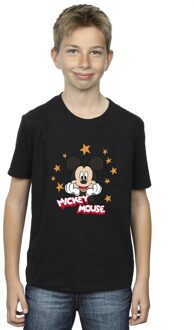 Disney Jongens Mickey Mouse Sterren T-Shirt (Zwart) - maat 12-13J / 152-158cm