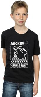 Disney Jongens Mickey Mouse Summer Party T-Shirt (Zwart) - maat 12-13J / 152-158cm