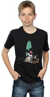 Disney Jongens Mickey Mouse Surf en Chill T-Shirt (Zwart) - maat 12-13J / 152-158cm