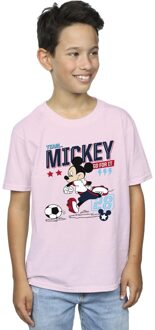Disney Jongens Mickey Mouse Team Mickey Voetbal T-shirt (Baby Roze) - maat 5-6J / 110-116cm