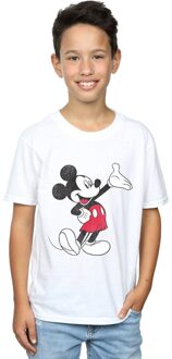 Disney Jongens Mickey Mouse Traditioneel Golf T-shirt (Wit) - maat 9-11J / 128cm-146cm