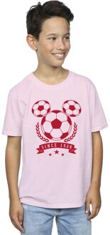 Disney Jongens Mickey Voetbalhoofd T-Shirt (Baby Roze) - 7-8J / 122-128cm