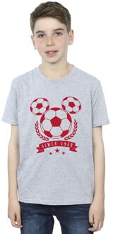 Disney Jongens Mickey Voetbalhoofd T-Shirt (Sportgrijs) - maat 12-13J / 152-158cm Lichtgrijs