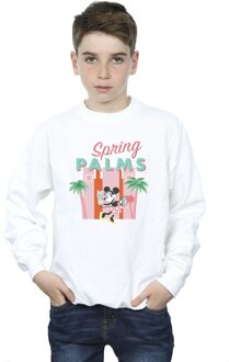 Disney Jongens Minnie Mouse Lentepalmen Sweatshirt (Wit) - 9-11J / 128cm-146cm