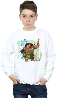 Disney Jongens Moana Maui Sweatshirt (Wit) - 7-8J / 122-128cm