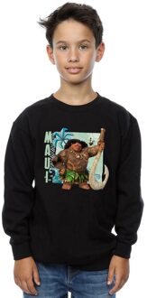 Disney Jongens Moana Maui Sweatshirt (Zwart) - maat 12-13J / 152-158cm