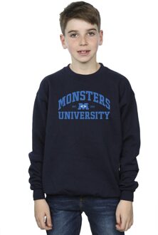 Disney Jongens Monsters University Logo Sweatshirt (Marineblauw) Navy - 7-8J / 122-128cm